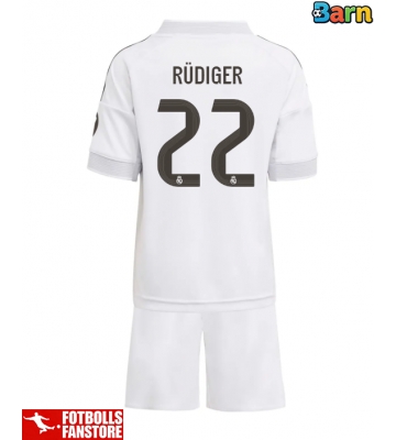 Real Madrid Antonio Rudiger #22 Hemmatröja Barn 2025-26 Kortärmad (+ Korta byxor)